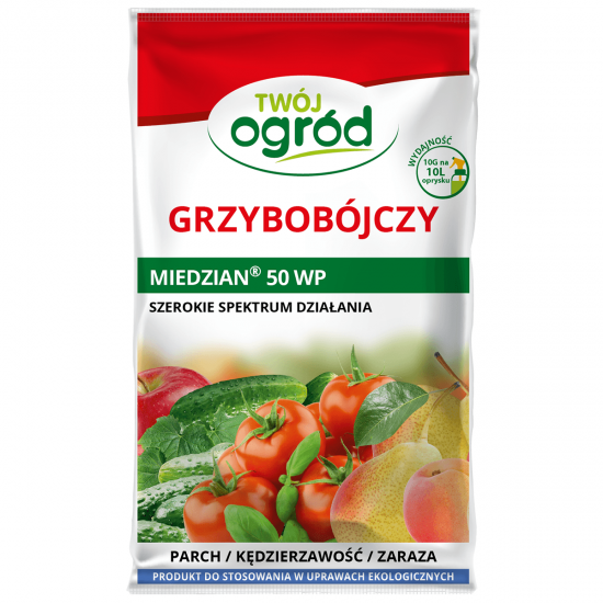 Miedzian ZWALCZA parch kędzierzawość zaraz grzybobójczy Twój Ogród 10g - Kliknij na obrazek aby go zamknąć