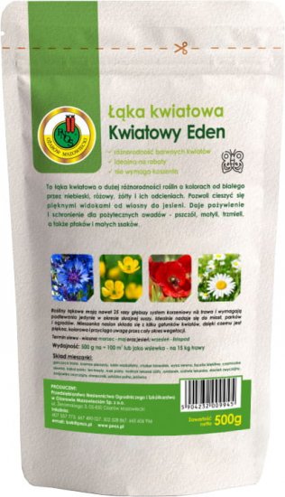 Łąka Kwiatowa Łąka Kwietna Kwiatowy Eden PNOS Ożarów 500g - Kliknij na obrazek aby go zamknąć