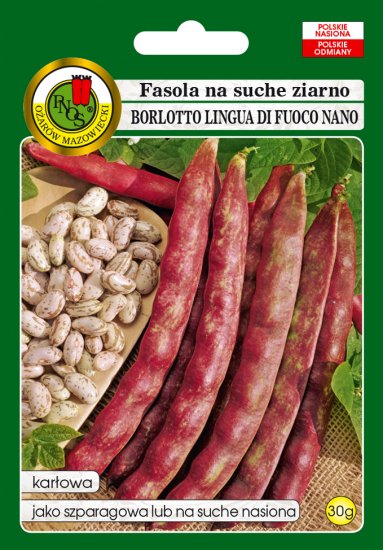 Fasola Borlotto Lingua di Fuoco na suche nasiona 50g PNOS - Kliknij na obrazek aby go zamknąć