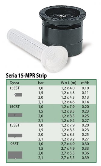 Dysza Rain Bird do zraszaczy statycznych MPR 15 SST - Kliknij na obrazek aby go zamknąć