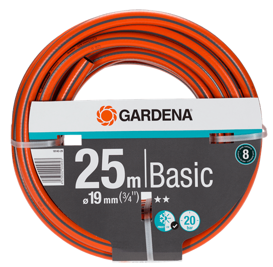 Wąż ogrodowy Basic 19mm 3/4" 25m GARDENA 18143 - Kliknij na obrazek aby go zamknąć